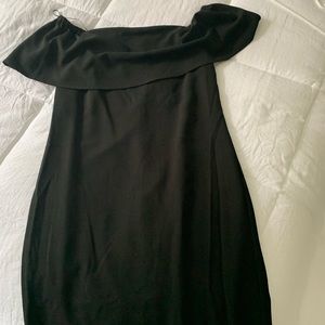 Cute off the shoulder black dress